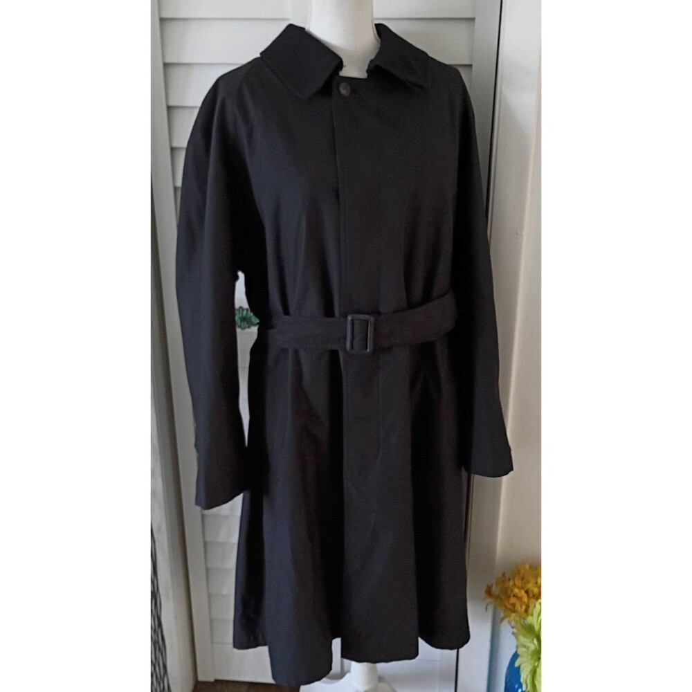 Lauren Ralph‎ Lauren Men's Black Removable lining & Collar Belted Trench 40S